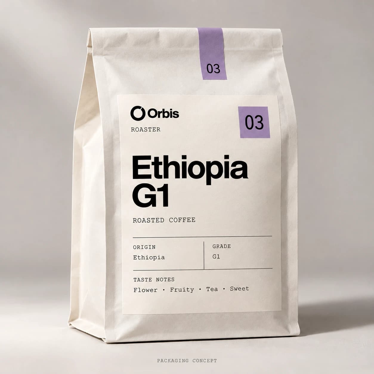 Hình minh họa bao bì Ethiopia G1